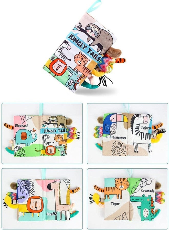 BeFunky Baby Fabric Book, Soft 3D Picture and Crinkle Book for 0-12 Months, Sensory Montessori Learning Toy for Boys Girls (Jungly Tail), Multicolor - Image 5